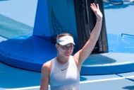 Paula Badosa of Spain celebrates match point against Coco Gauff of the United States in the Women's Singles Quarterfinal match during day 10 of the 2025 Australian Open - Source: Getty